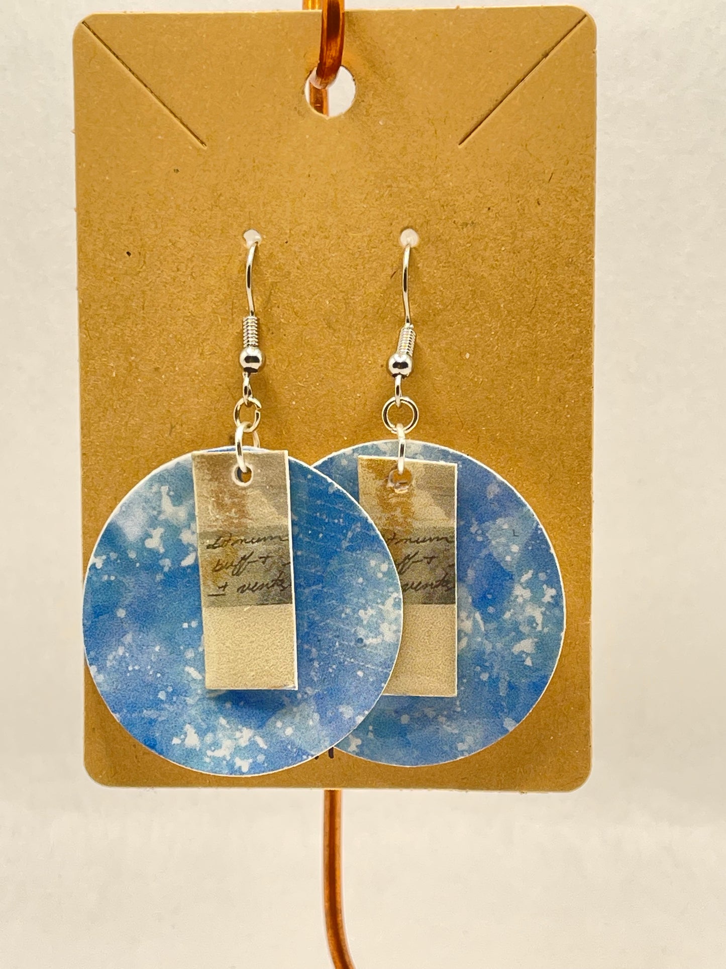Earrings-mixed media collage