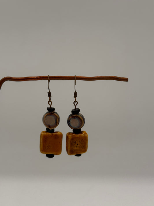 Earrings-clay beads