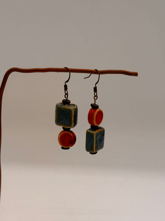 Earrings-clay beads