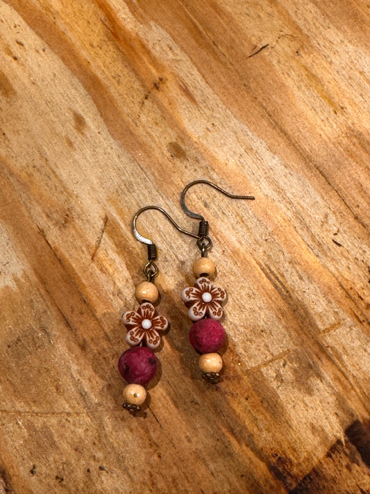 Earrings-flowers-beads