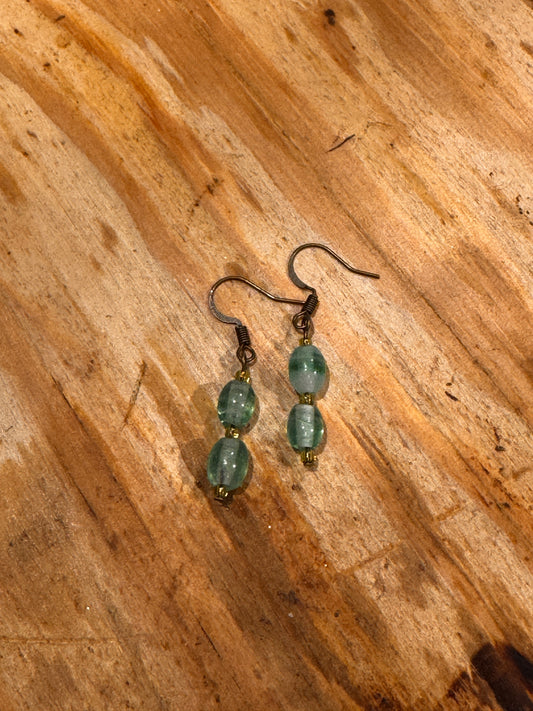 Earrings-glass beads