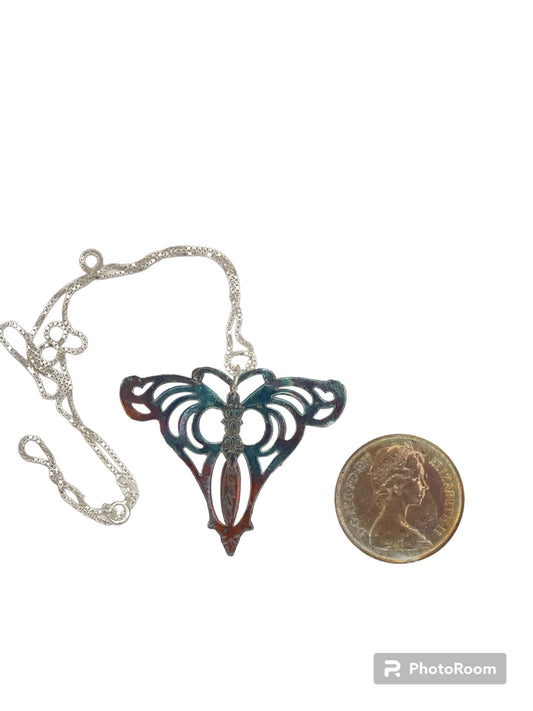 Necklace-1945 Silver plate pendant