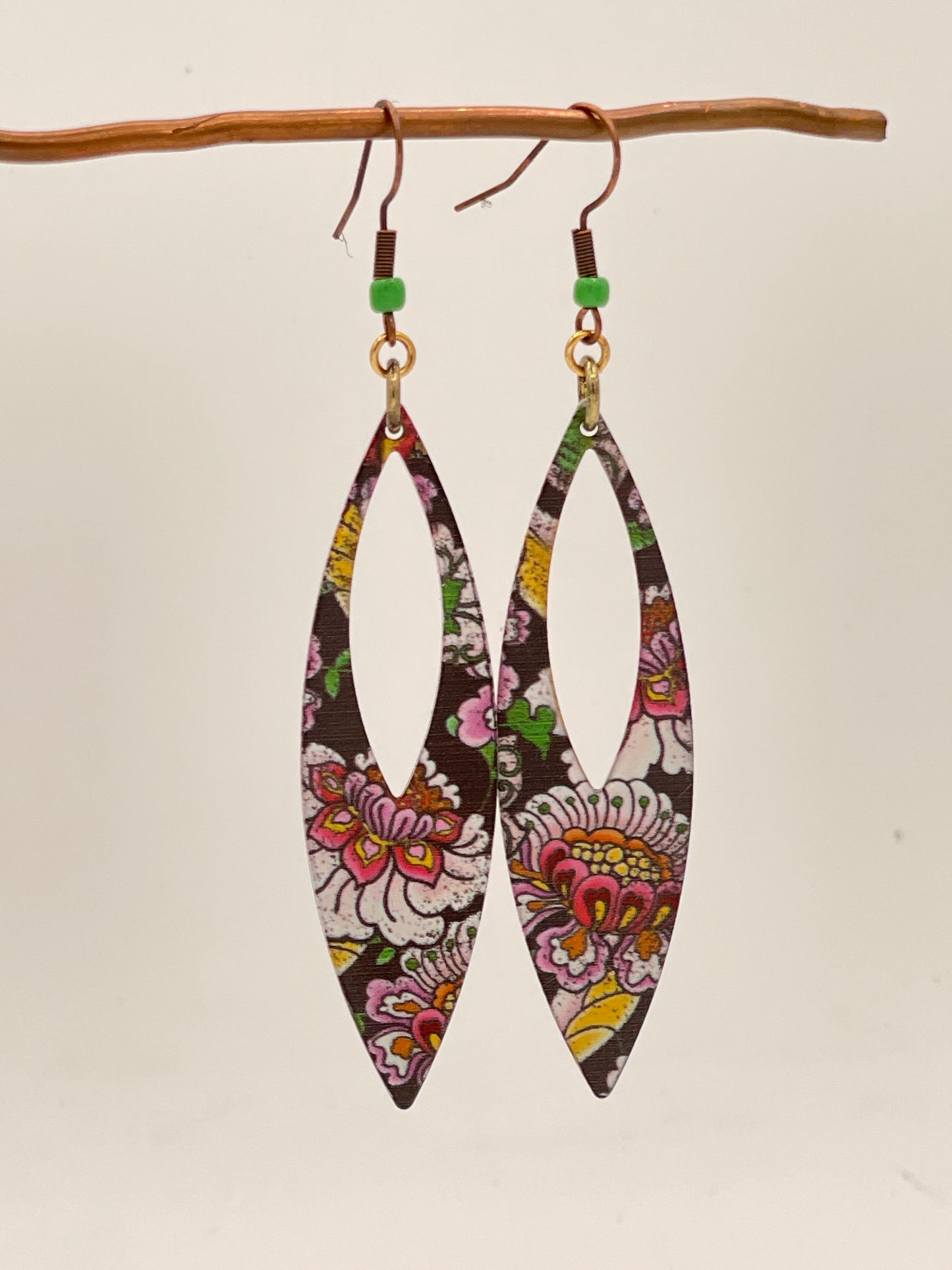 Earrings-metal/floral