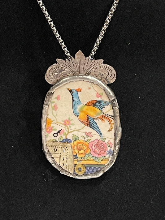 Necklace-Custom antique plate