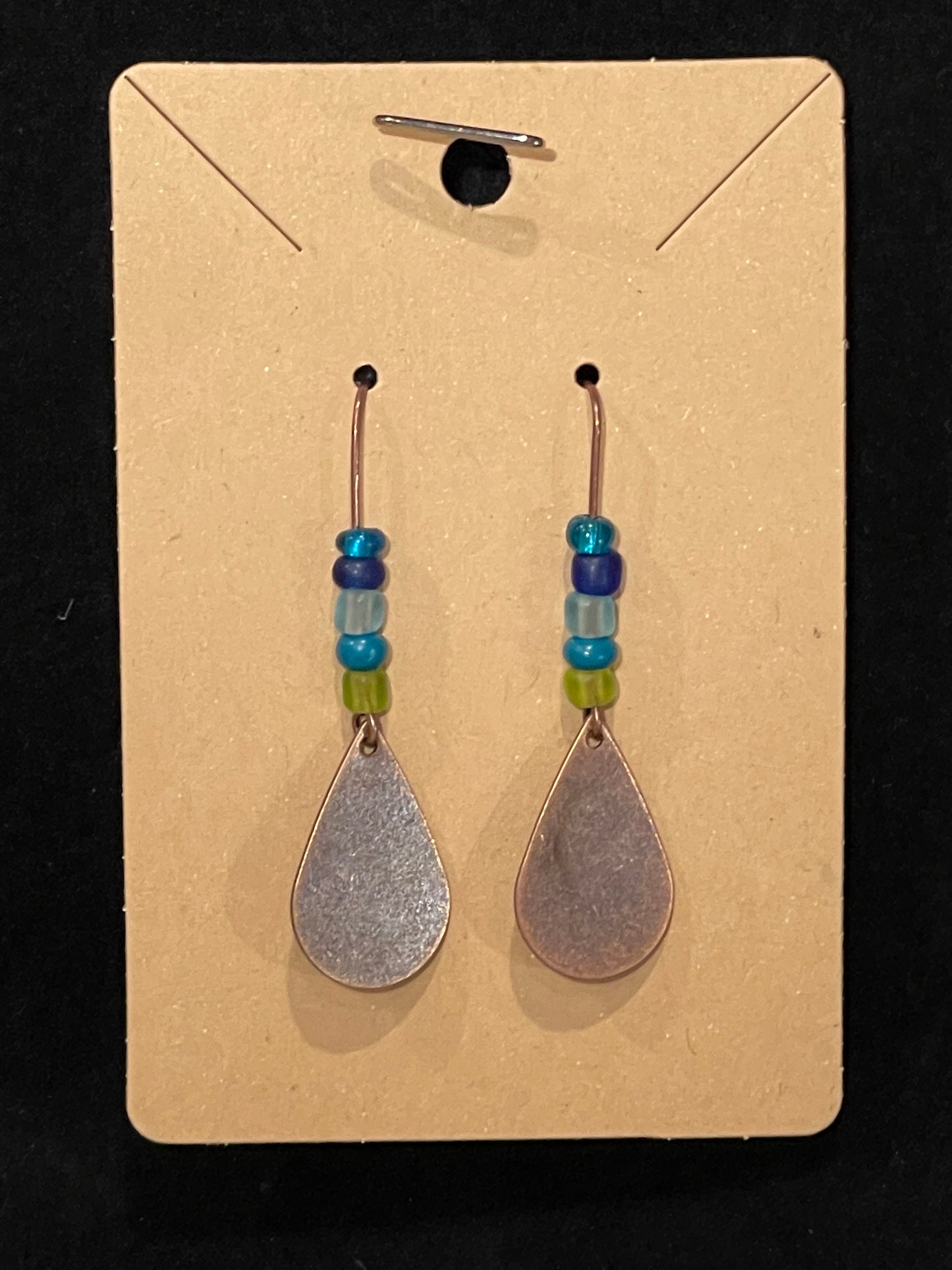 Earrings-Bronze teardrops