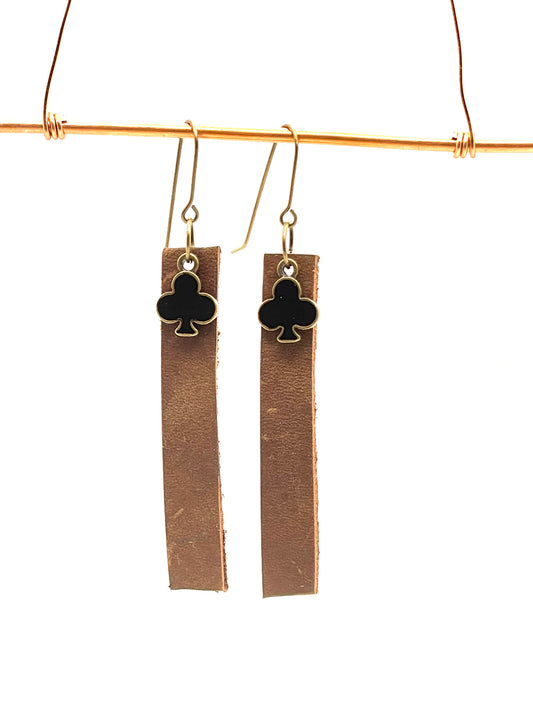 Earrings-leather/club