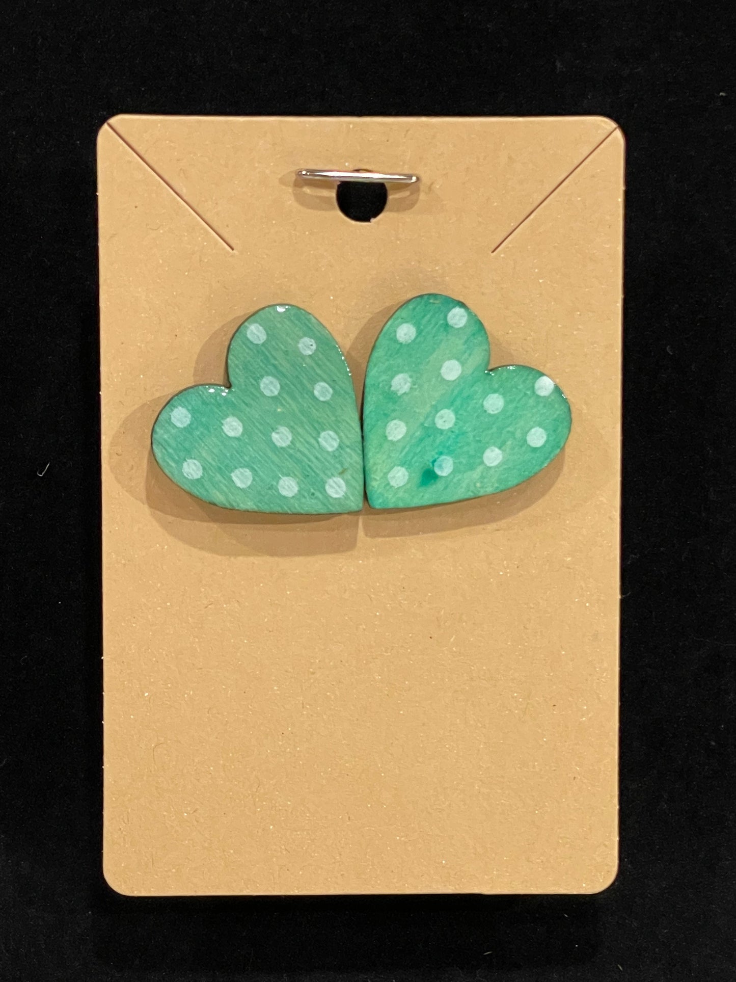 Earrings- wooden hearts