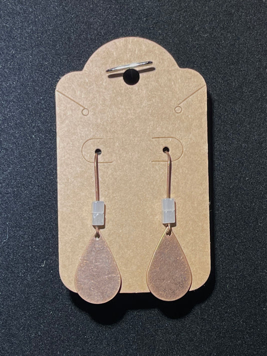 Earrings-Bronze teardrops