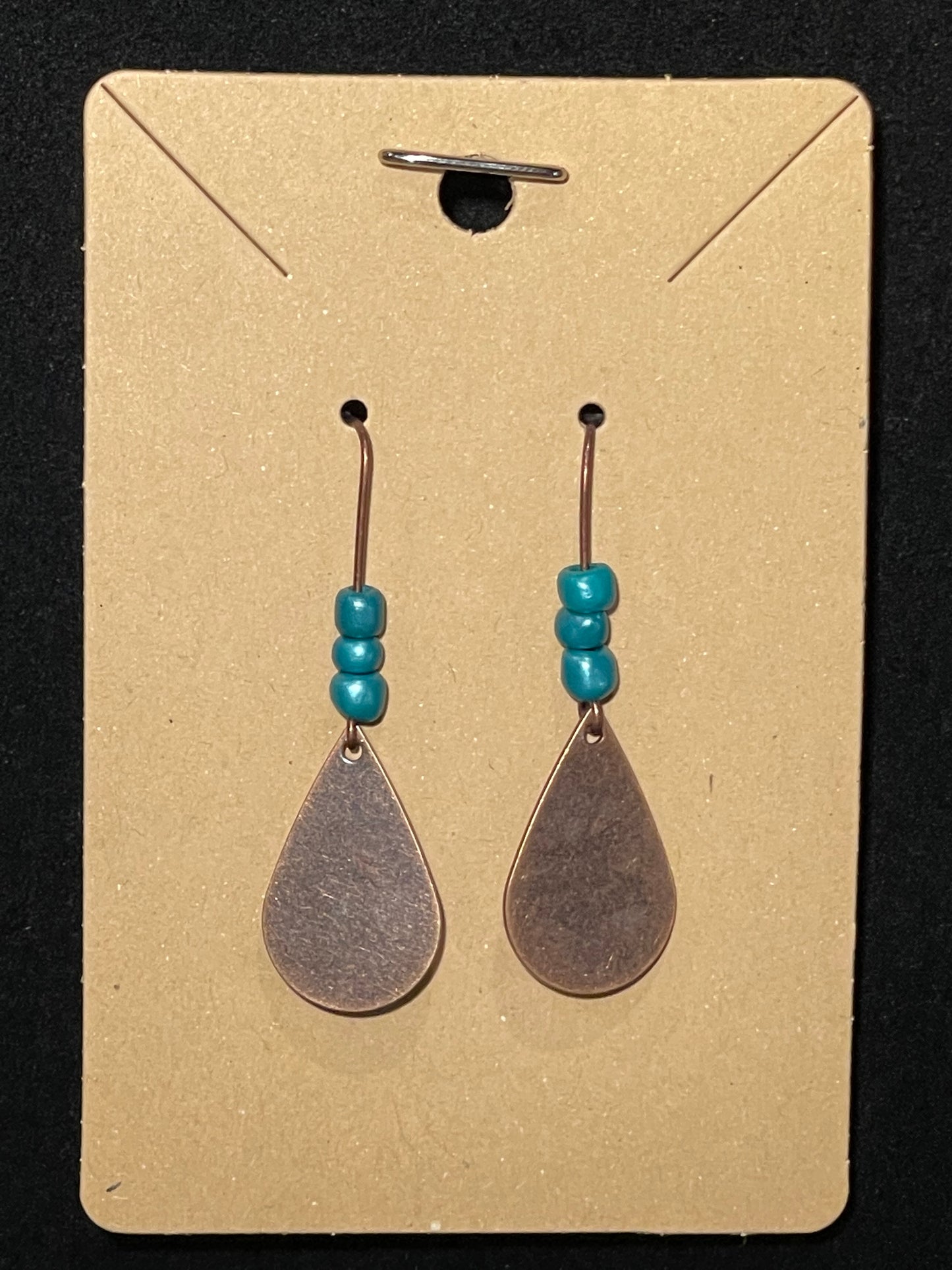 Earrings-Bronze teardrops