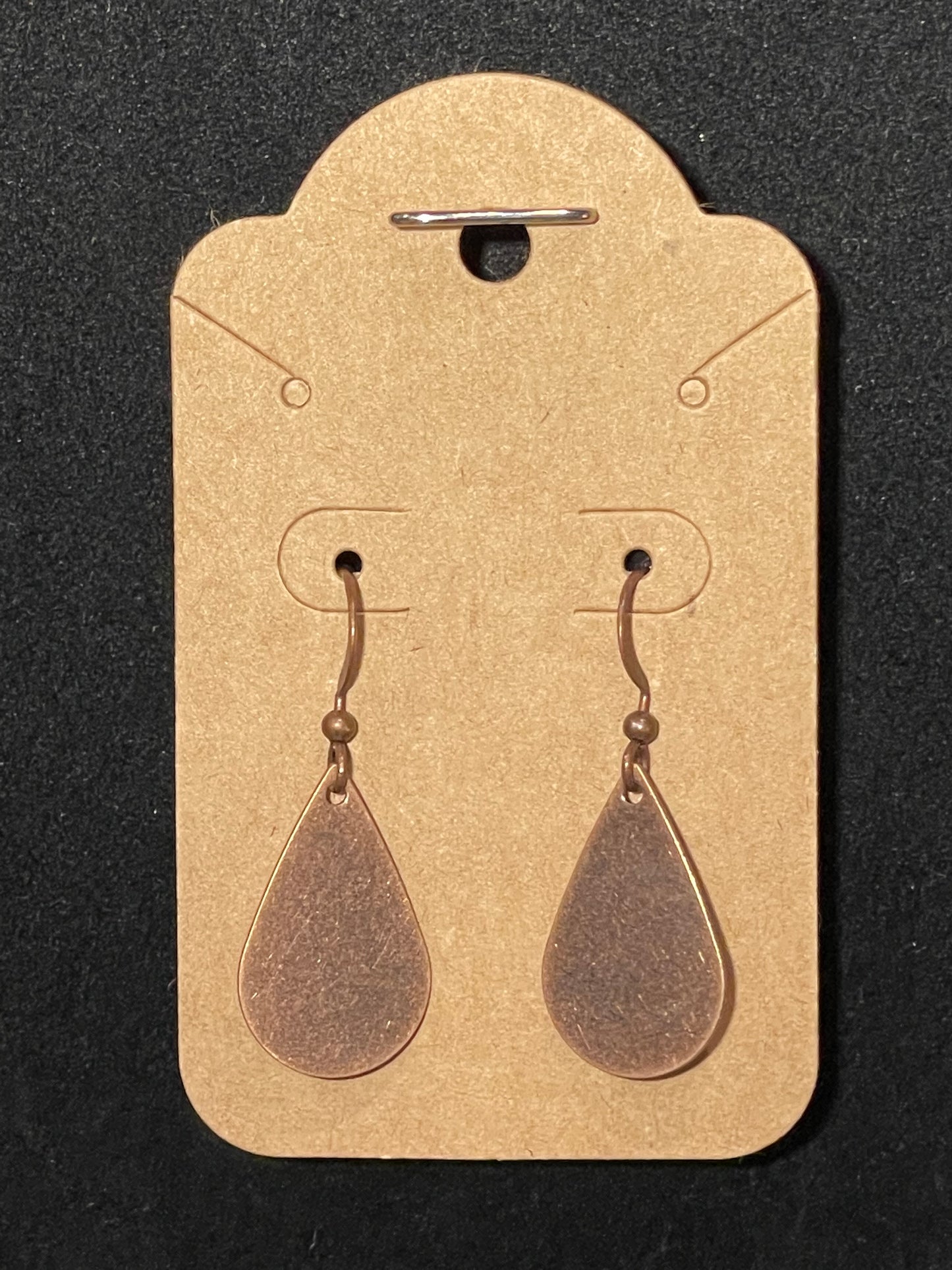 Earrings-bronze teardrops