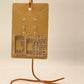 Earrings-mixed media collage