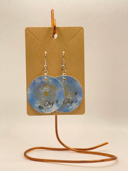 Earrings-mixed media- collage