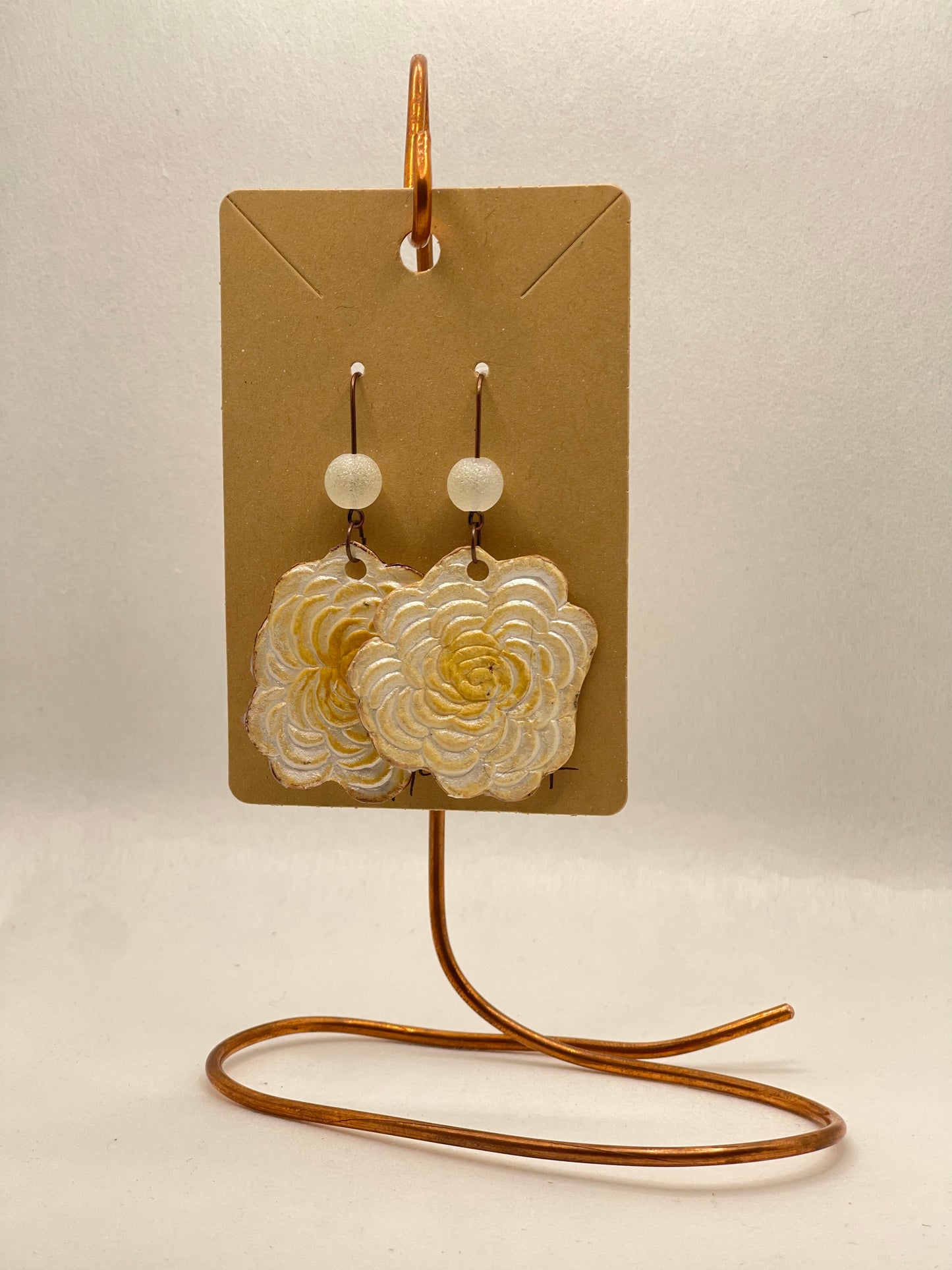 Earrings-yellow roses