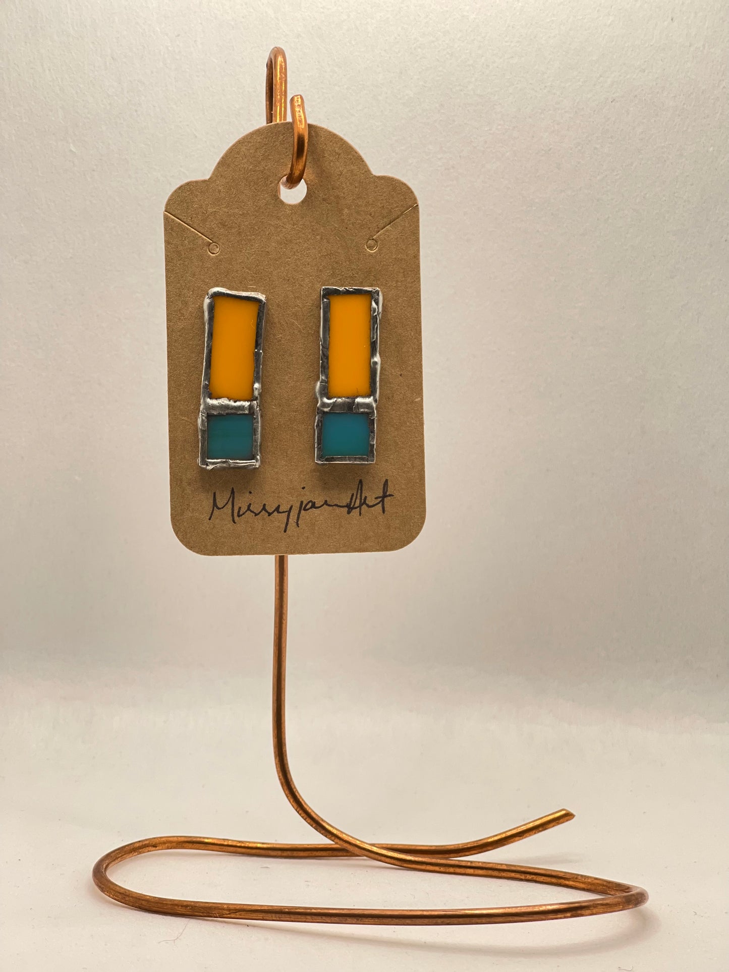 Earrings- Stained Glass -multicolored