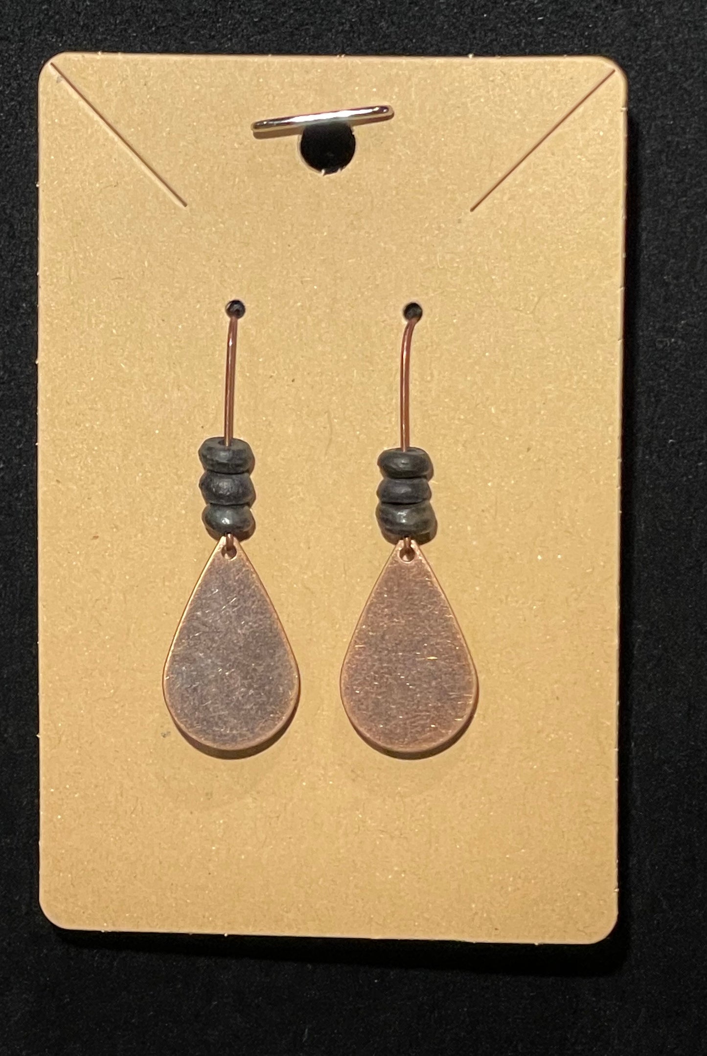 Earrings-bronze teardrops