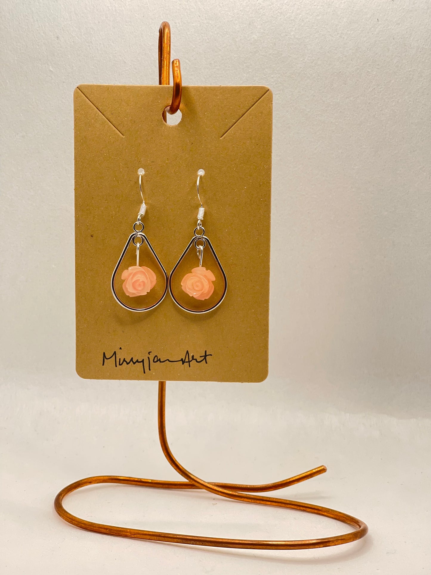 Earrings- Roses Light Coral