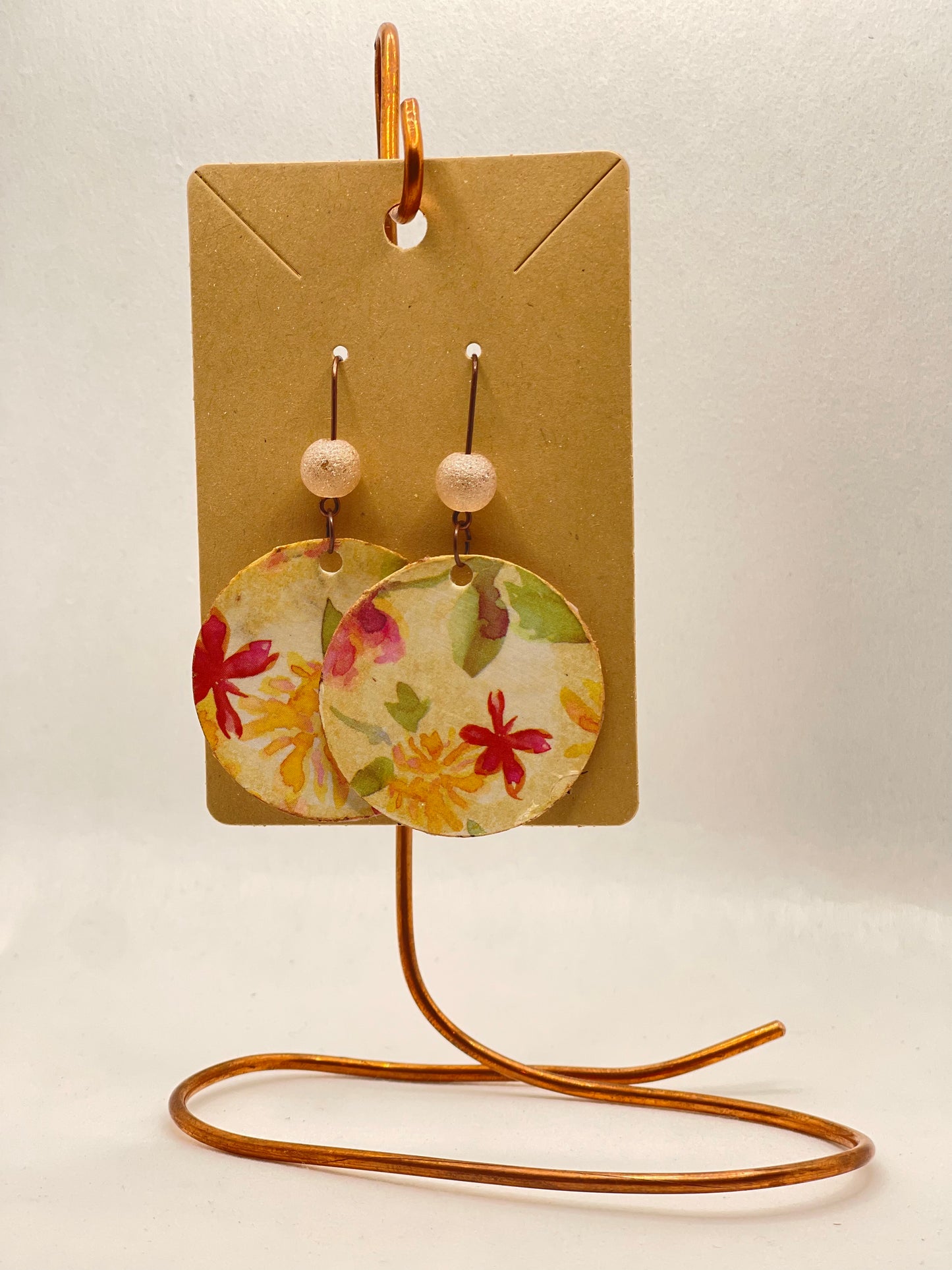 Earrings floral yellow