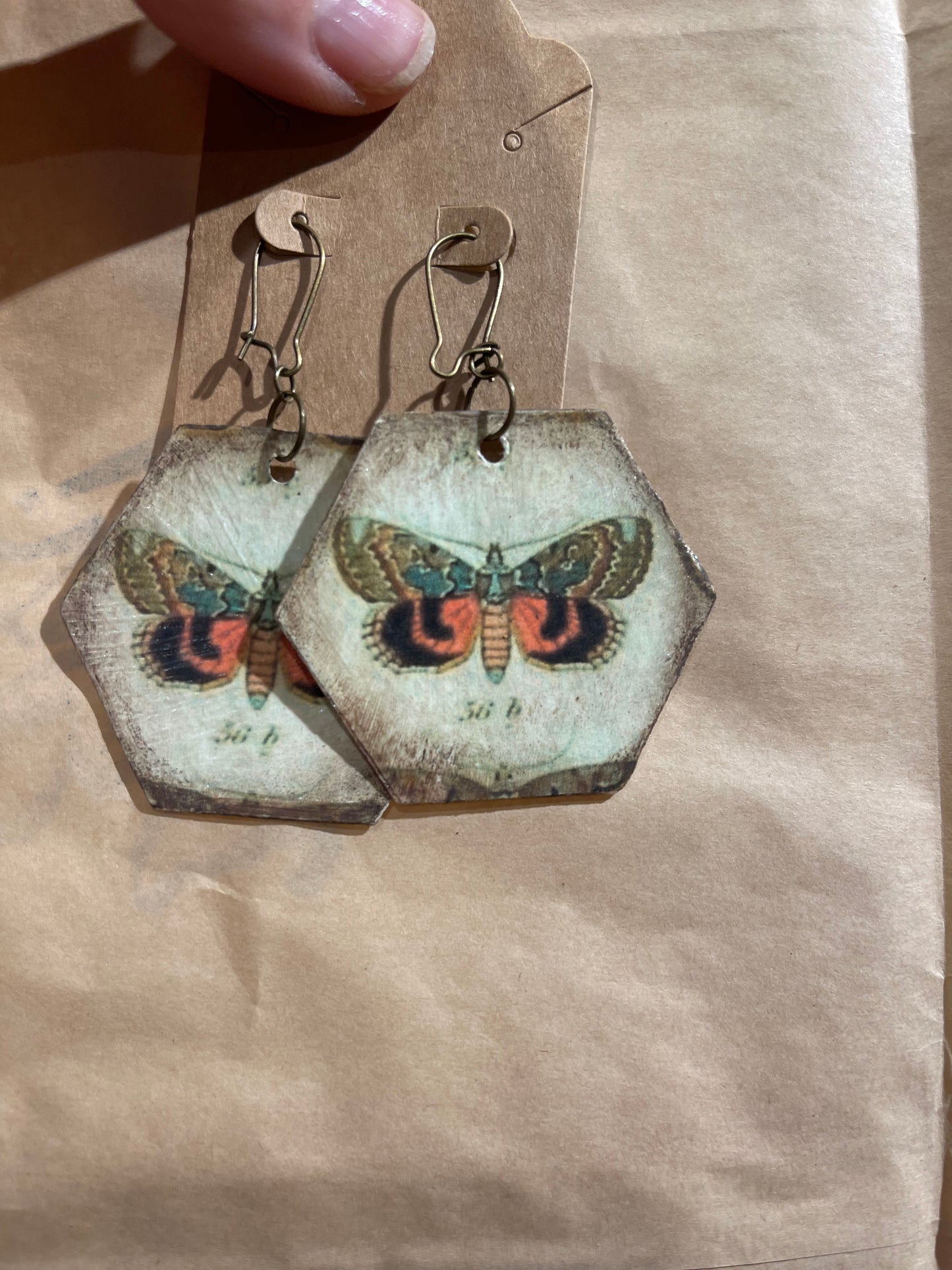 Earrings moths