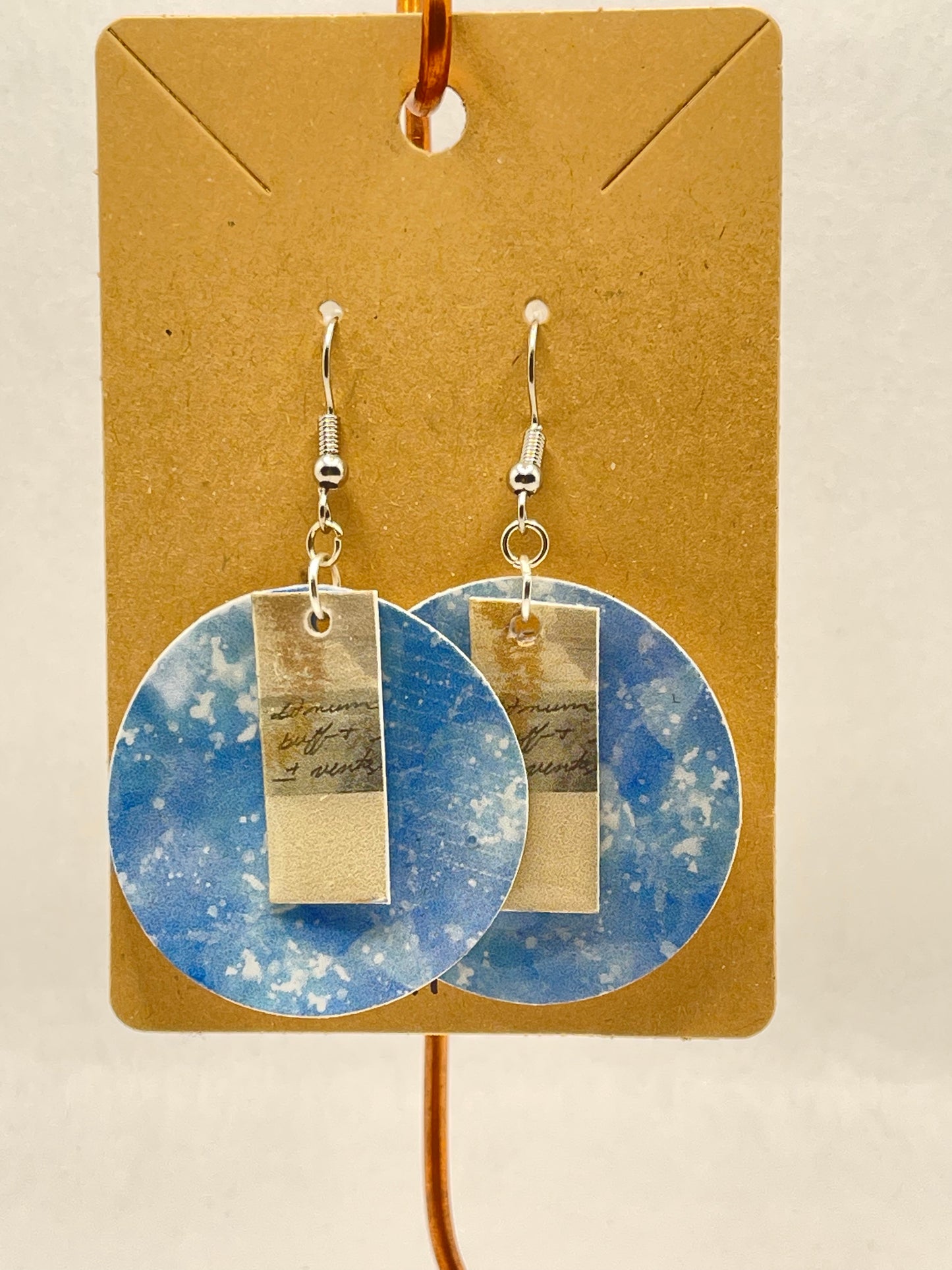 Earrings-mixed media collage