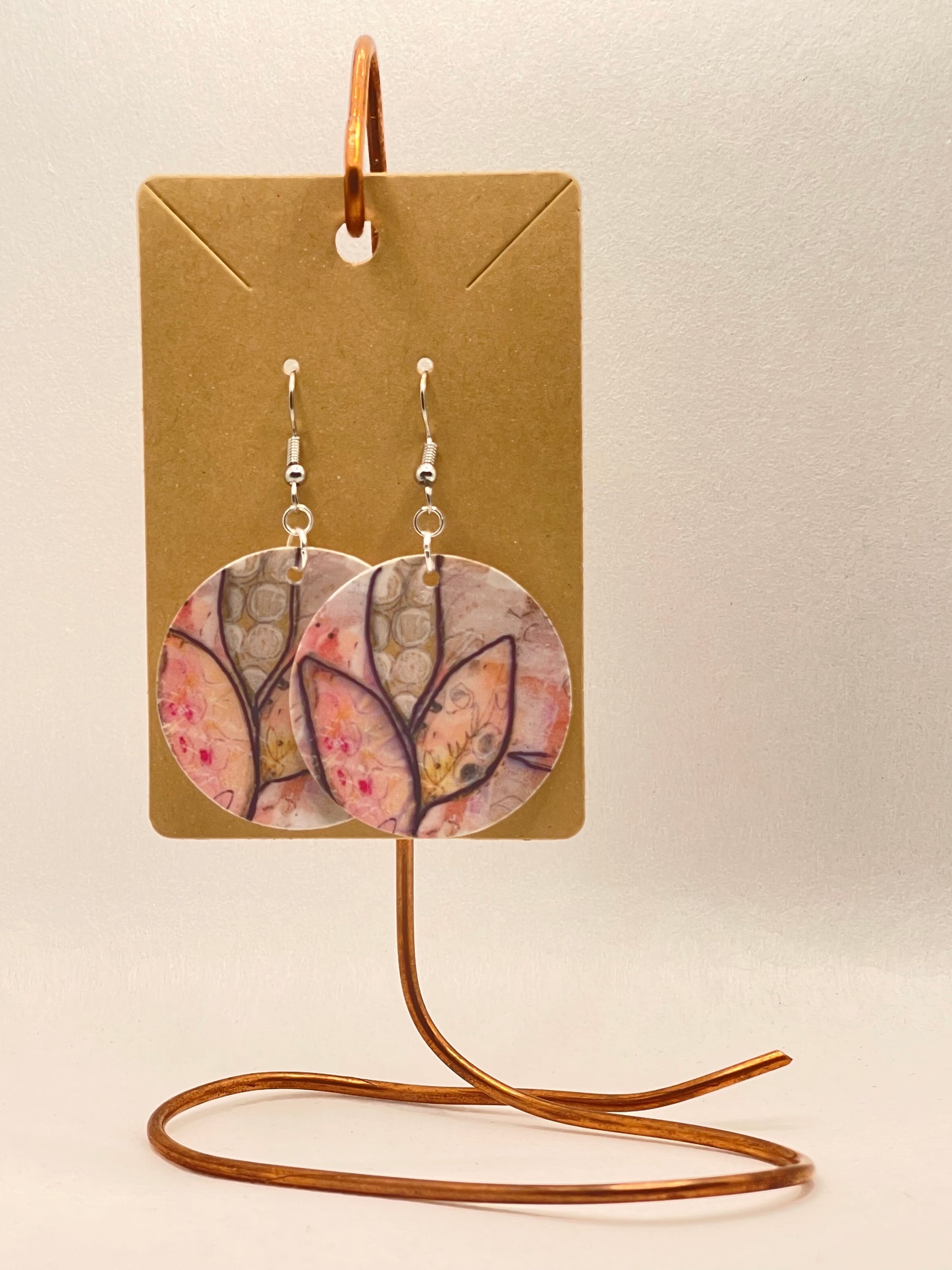 Earrings-mixed media collage