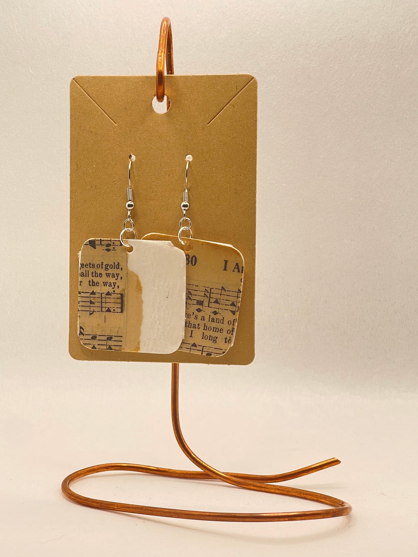 Earrings-mixed media collage