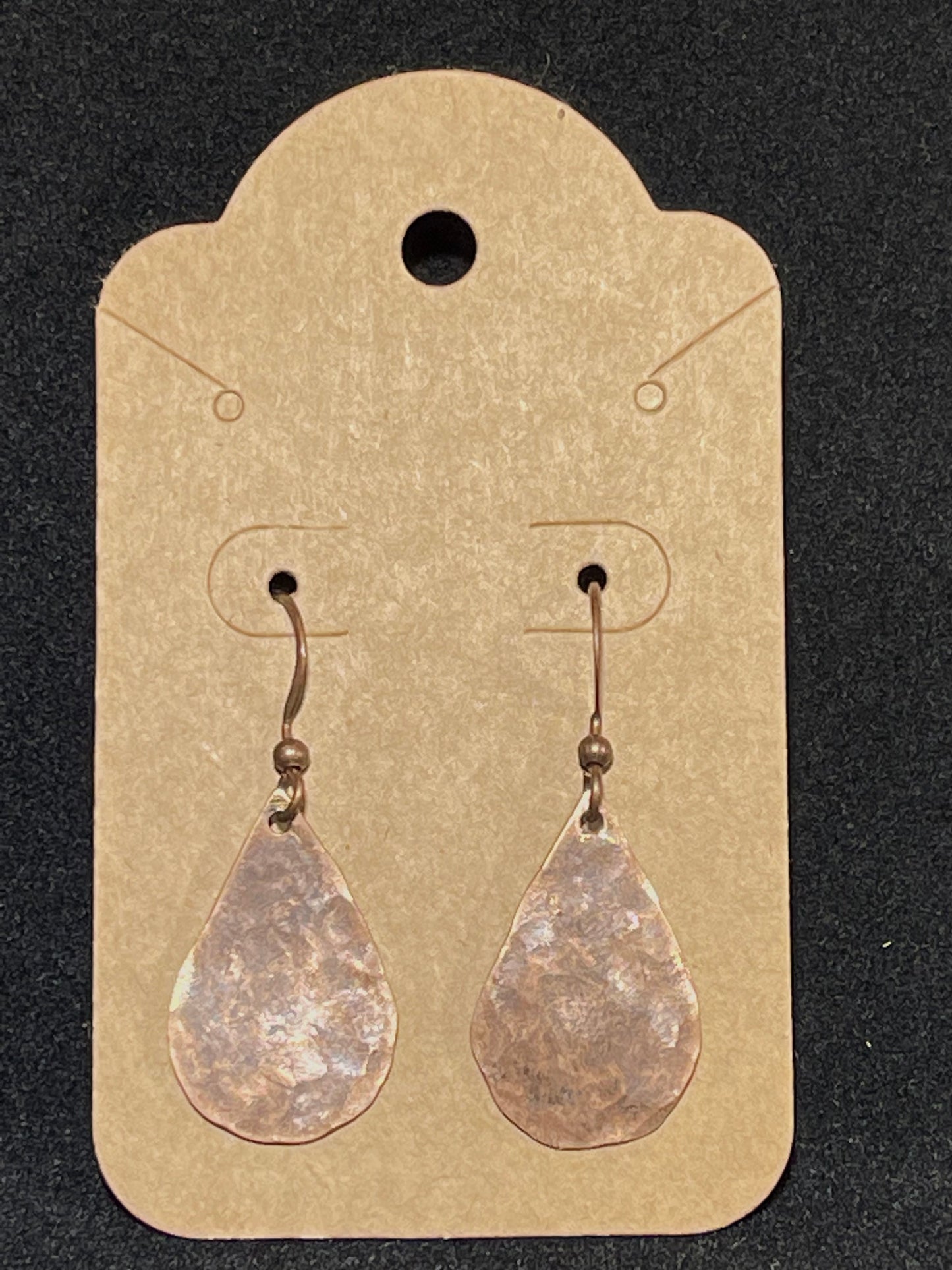 Earrings-hammered bronze