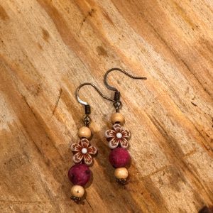 Earrings-flowers-beads