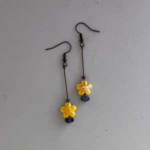 Earrings-yellow flowers