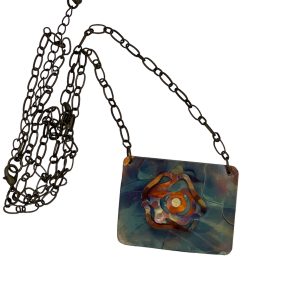 Necklace-Flame Painted Copper