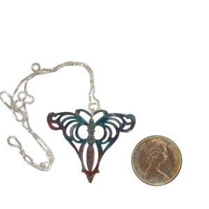 Necklace-1945 Silver plate pendant