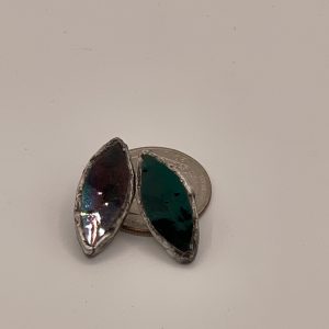 Earrings-mosaic glass