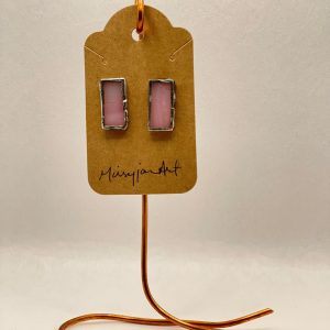 Earrings- Stained Glass - Pink