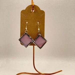 Earrings -Stained Glass-Pink
