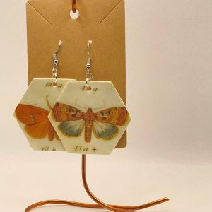 Earrings-mixed media collage