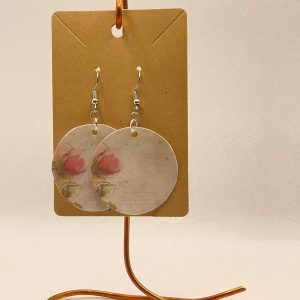 Earrings-mixed media collage