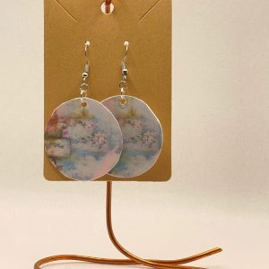 Earrings-mixed media collage