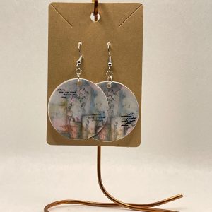 Earrings-mixed media collage