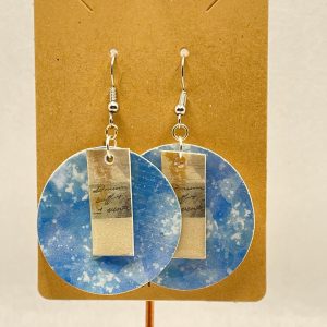 Earrings-mixed media collage