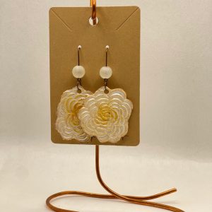Earrings-yellow roses