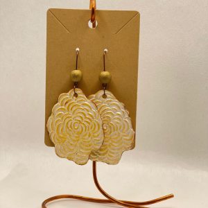 Earrings roses yellow
