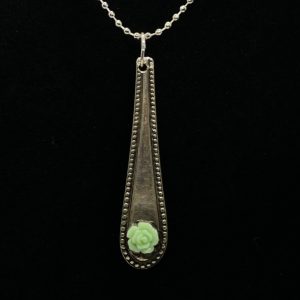 Necklace-antique spoon w/flower