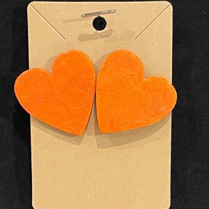 Earrings Wooden hearts