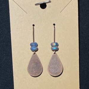 Earrings-Bronze teardrops
