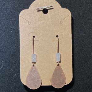 Earrings-Bronze teardrops