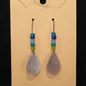 Earrings-Bronze teardrops