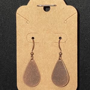 Earrings-bronze teardrops