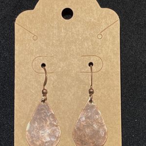 Earrings-hammered bronze