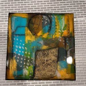 Art-wood panel collage