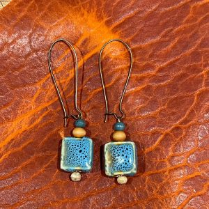 Earrings-stone/wood