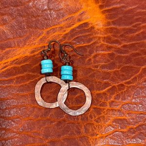 Earrings-copper/turquoise